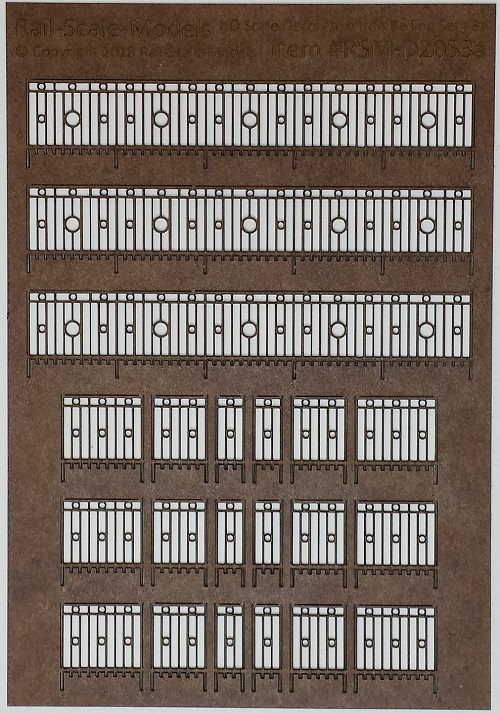 HO Scale Decorative Iron Railing Set 3 ~ Linear